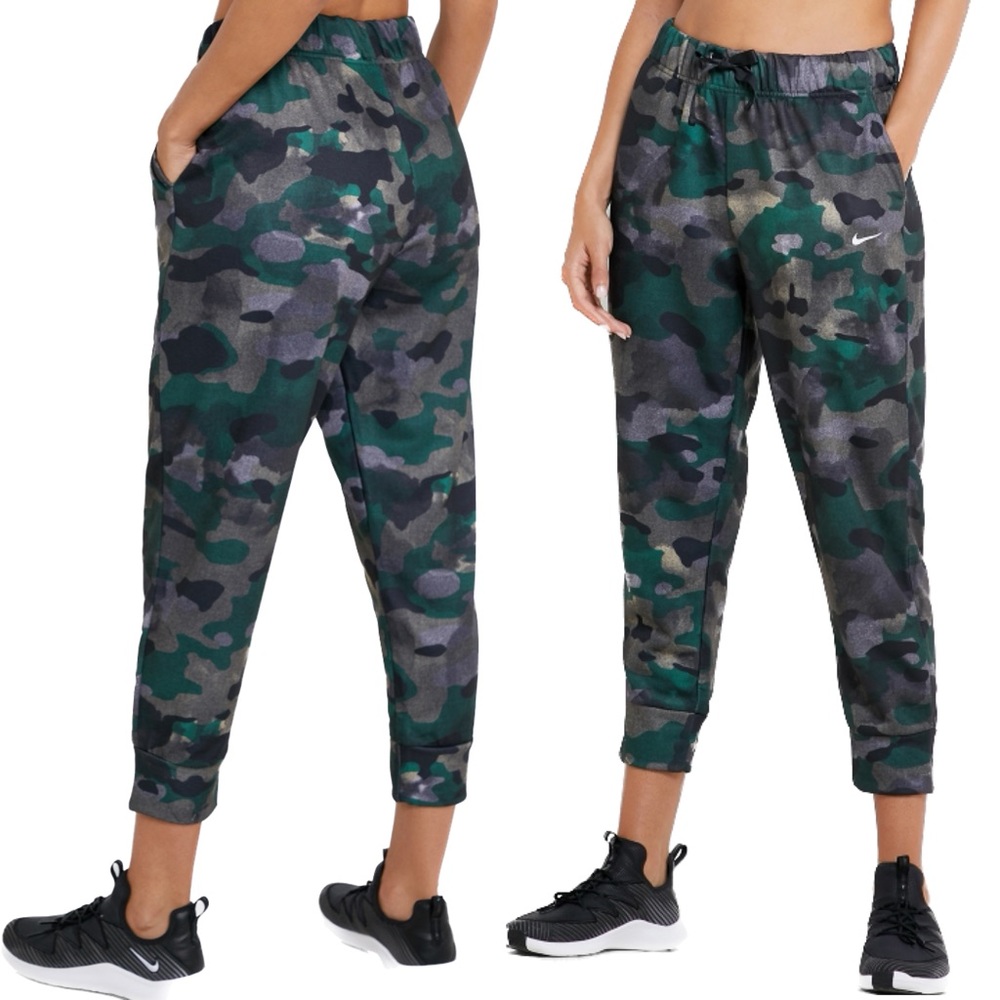 Nike Icon Clash Dri-Fit 7/8 Jogger Pants Women's Sz M In Green Camo - Picture 1 of 9